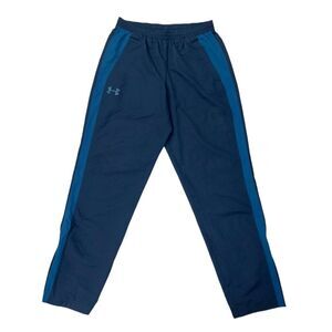 Under Armour Pants Mens Medium Blue HeatGear Loose Training Ankle Zip Running